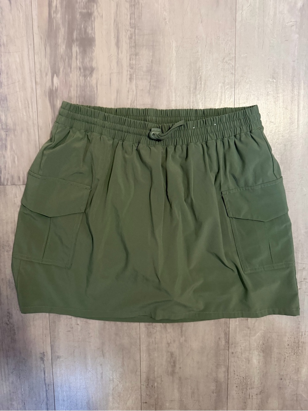 STYLUS Olive Green Mini Skirt with Cargo Pockets